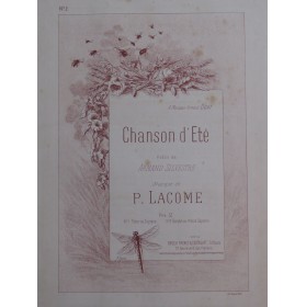 LACOME Paul Chanson d'été Chant Piano ca1885