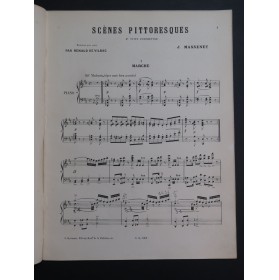 MASSENET Jules Scènes Pittoresques 4e Suite d'Orchestre Piano ca1877