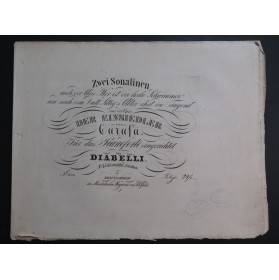 DIABELLI Anton Zwei Sonatinen Der Einsiedler Carafa Piano ca1830