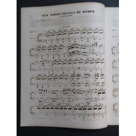 WEBER Six Pièces Faciles op 3 bis Piano 4 mains ca1860