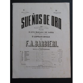 BARBIERI F. A. Suenos de Oro Zarzuela No 15 bis Piano ca1870