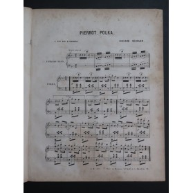 SCHULER Richard Pierrot Polka Piano 1868