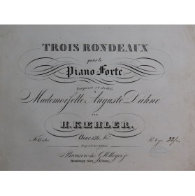 KOEHLER H. Rondo No 2 op 156 Piano ca1840