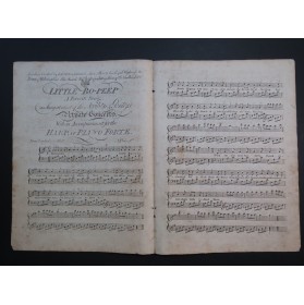 Little Bo-Peep A Favorite Song Chant Piano ou Harpe ca1820