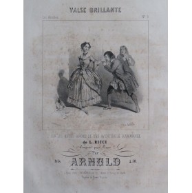 ARNOLD Valse Brillante Chant Piano ca1840