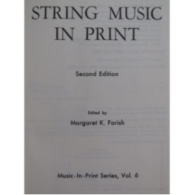 FARISH Margaret K. String Music in Print 1980