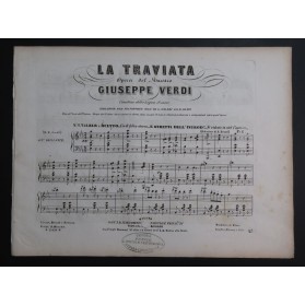 VERDI GIuseppe La Traviata No 4 Piano ca1853