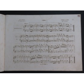 STRAUSS Johann Valses Favorites No 5 Les Roses op 76 Piano 4 mains ca1840