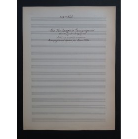 COLLIN Lucien Les Vendangeurs Bourguignons Manuscrit Chant Piano 1917