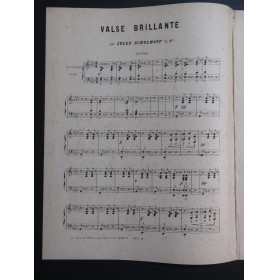 SCHULHOFF Jules Grand Valse Brillante op 6 bis Piano 4 mains ca1860