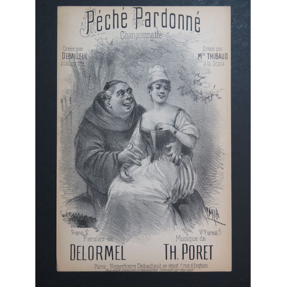 Péché Pardonné Th. Poret Chant XIXe