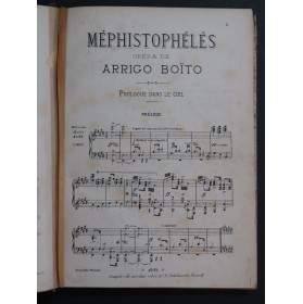 BOÏTO Arrigo Méphistophélès Opéra Piano Chant 1883