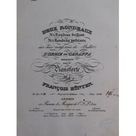 HÜNTEN François Rondeau Militaire op 49 No 2 Piano ca1832