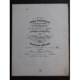 HÜNTEN François Rondeau Militaire op 49 No 2 Piano ca1832