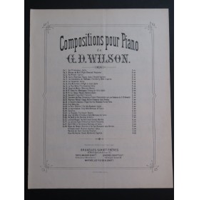 WILSON G. D. Les Clochettes du Traineau Piano ca1880