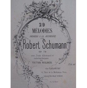 SCHUMANN Robert ABT Franz Mélodies Chant Piano XIXe ca1865