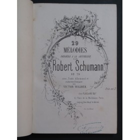 SCHUMANN Robert ABT Franz Mélodies Chant Piano XIXe ca1865