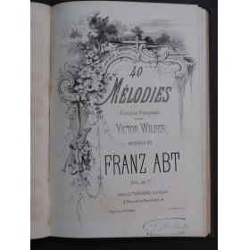 SCHUMANN Robert ABT Franz Mélodies Chant Piano XIXe ca1865