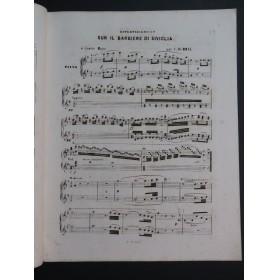 RUMMEL Joseph Divertissement sur Le Barbier de Séville Piano 4 mains XIXe