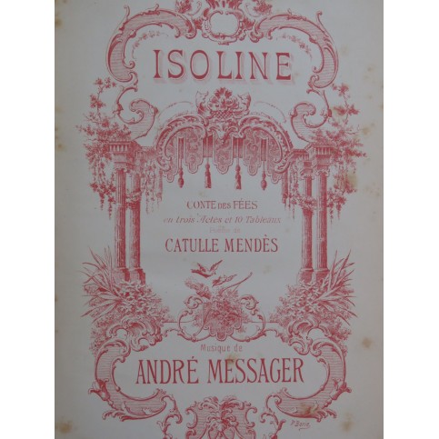 MESSAGER André Isoline Chant Piano 1889