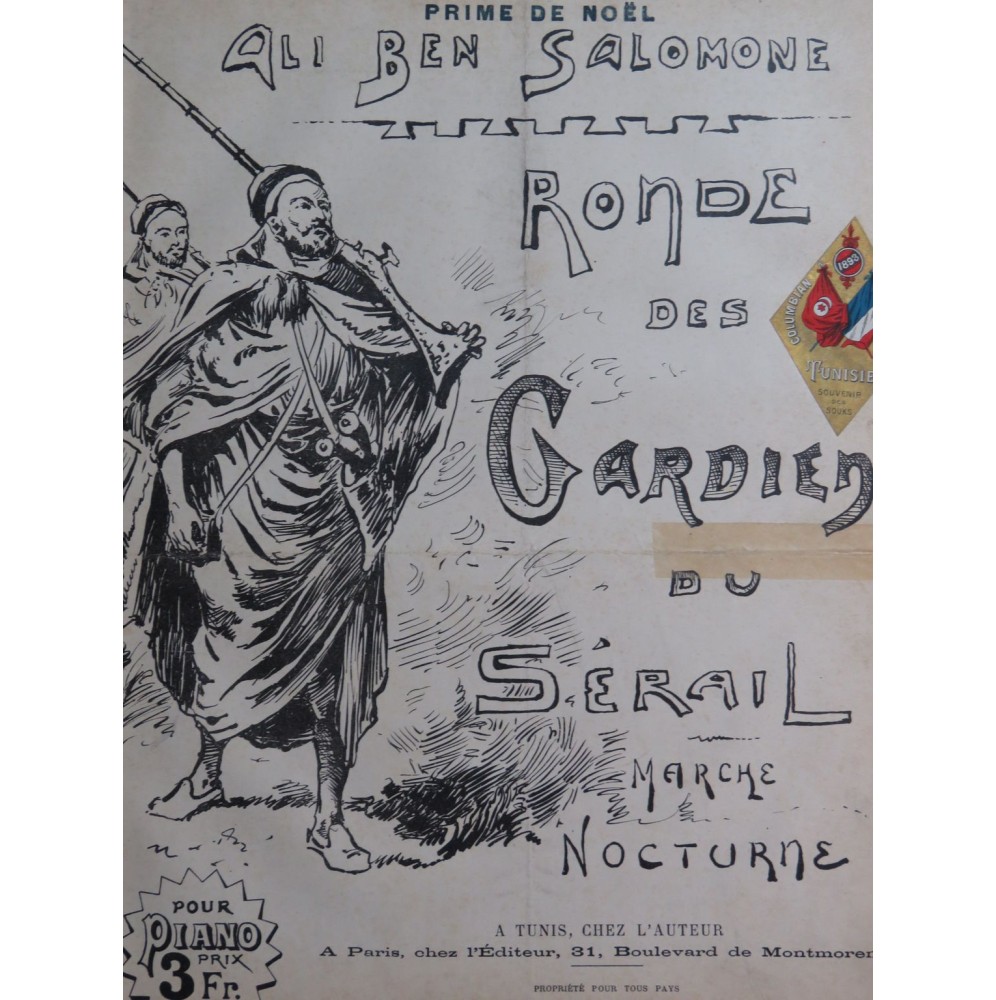 BEN SALOMONE Ali Ronde des Gardiens du Sérail Piano 1894