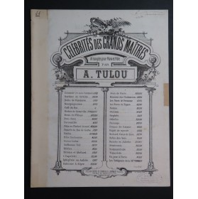 TULOU A. Fantaisie sur Le Barbier de Séville Piano Flûte ca1880