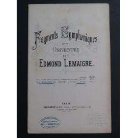 LEMAIGRE Edmond Marcietta des Archers Orchestre ca1885