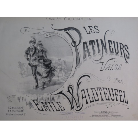 WALDTEUFEL Émile Les Patineurs Piano 1883