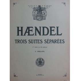 HANEDEL G. F. Suite en Ré mineur Piano