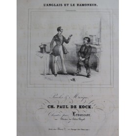 DE KOCK Charles Paul L'Anglais et le Ramoneur Chant Piano ca1840