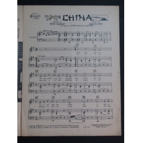 BEE David I 'm Sailing off to China Chant Piano 1926