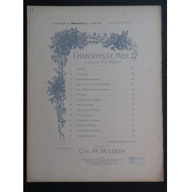 WIDOR Ch. M. Douleur précoce Chant Piano 1902