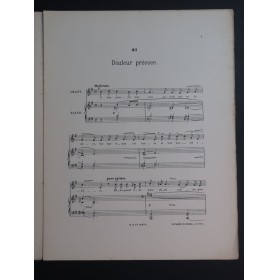 WIDOR Ch. M. Douleur précoce Chant Piano 1902