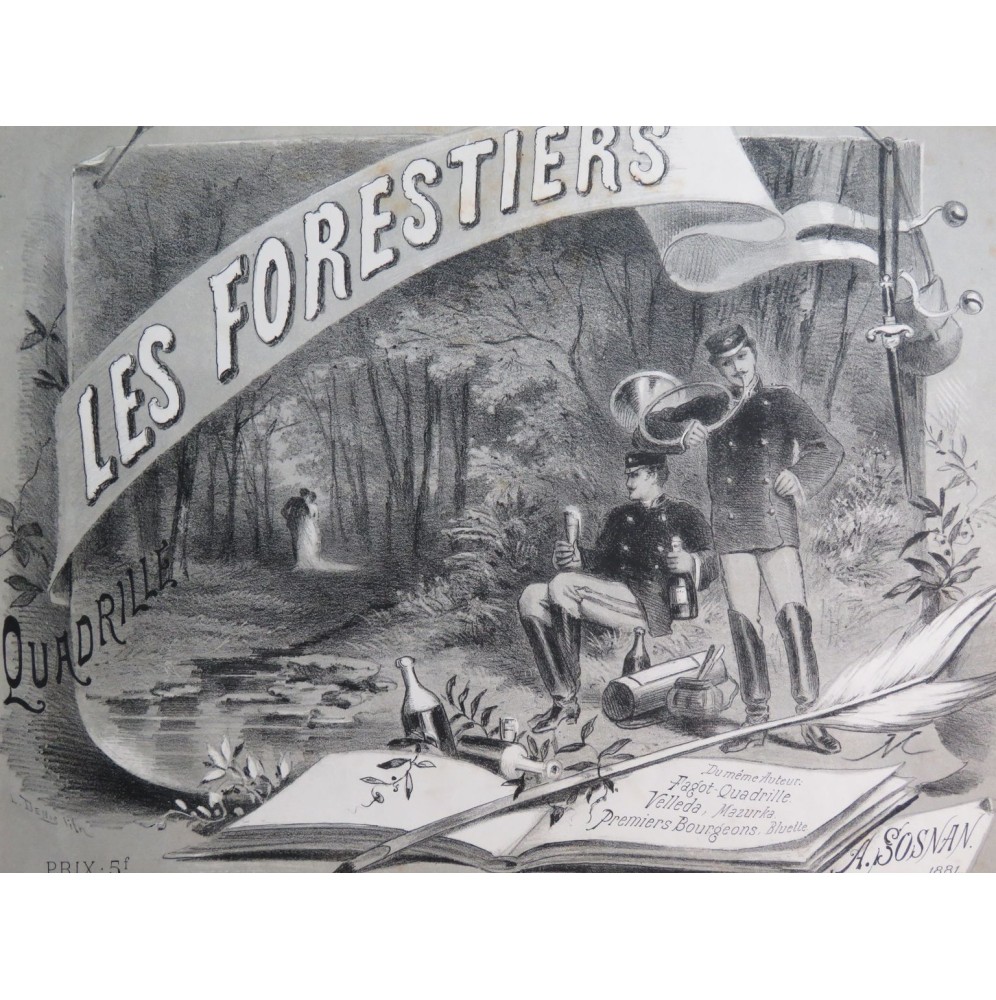 SOSNAN A. Les Forestiers Piano XIXe siècle