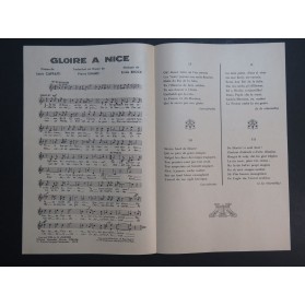 Gloire à Nice Emile Brock Dédicace Chant 1951