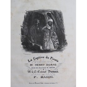 MASINI F. La Captive du Pirate Chant Piano 1835