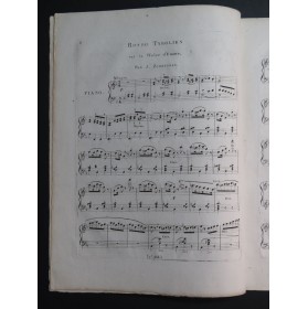 ZIMMERMAN Joseph Rondo Tyrolien op 10 Piano ca1820