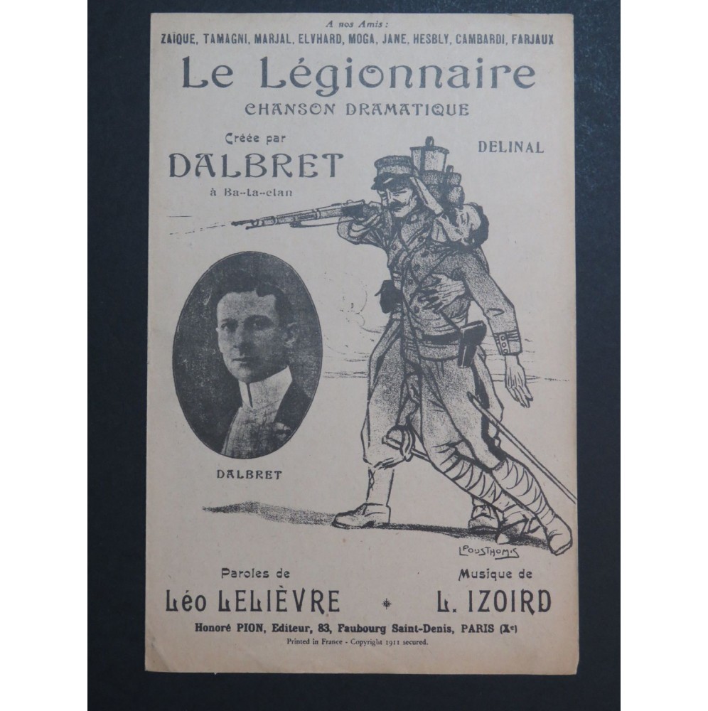 Le Légionnaire L. Izoird Chant 1911