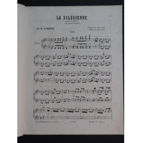 LYSBERG Ch. B. La Silésienne Piano 4 mains ca1875