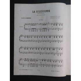 LYSBERG Ch. B. La Silésienne Piano 4 mains ca1875