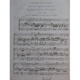 LACHNITH Trio des Deux Prétendus Chant Clavecin ca1810