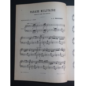 MASSENET Jules Parade Militaire Piano 1887