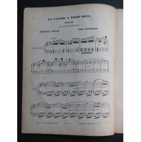 STRAUSS Le Canard à Trois Becs Valse Piano ca1870