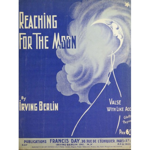 BERLIN Irving Reaching For the Moon Chant Piano 1931