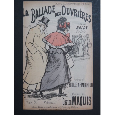 La Ballade des Ouvrières Gaston Maquis Chant