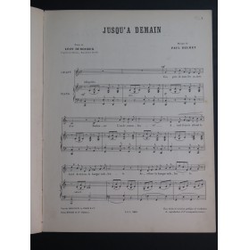 DELMET Paul Jusqu'à demain ! Chant Piano 1896