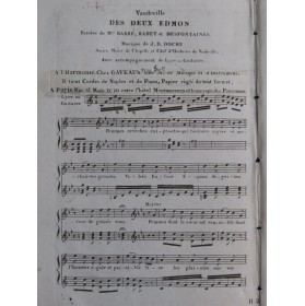 DOCHE J. D. Vaudeville des Deux Edmon Chant Guitare ca1820