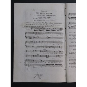 DOCHE J. D. Vaudeville des Deux Edmon Chant Guitare ca1820