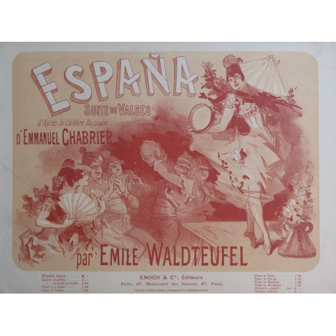 WALDTEUFEL Émile España Piano ca1885