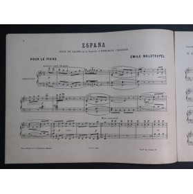 WALDTEUFEL Émile España Piano ca1885